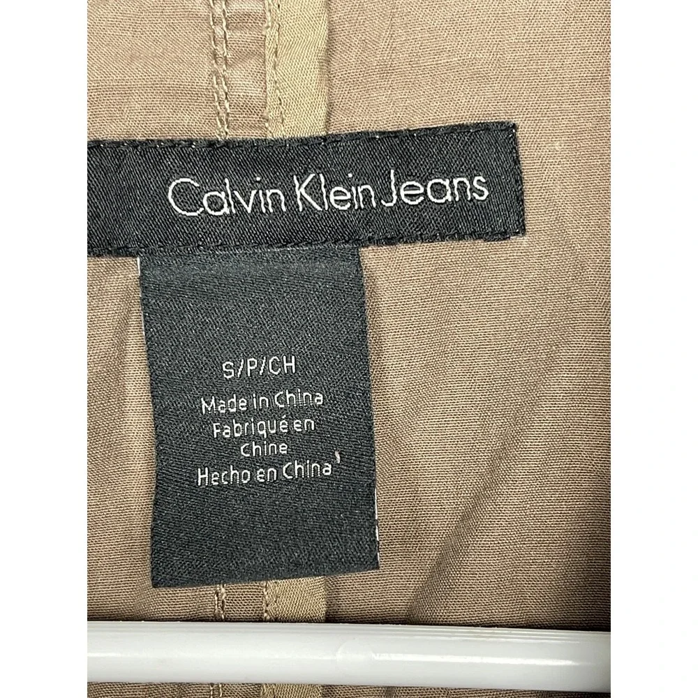 Calvin Klein Jeans Utility Field Jacket Cotton Brown Small Womens